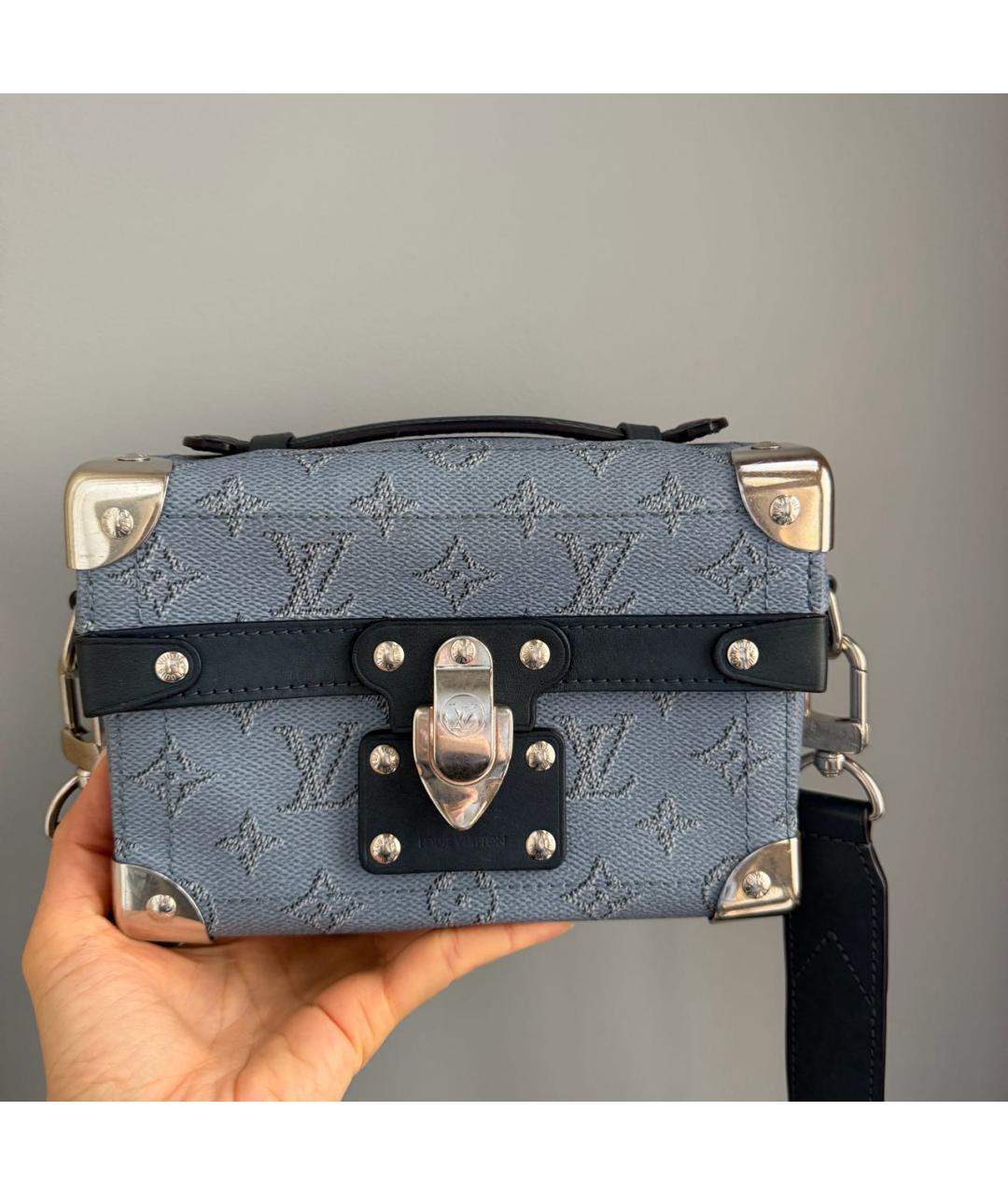 LOUIS VUITTON Голубая сумка через плечо, фото 8