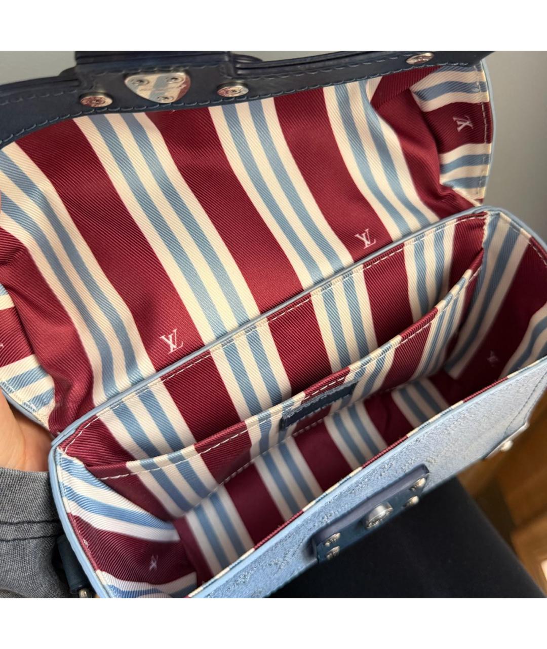 LOUIS VUITTON Голубая сумка через плечо, фото 4