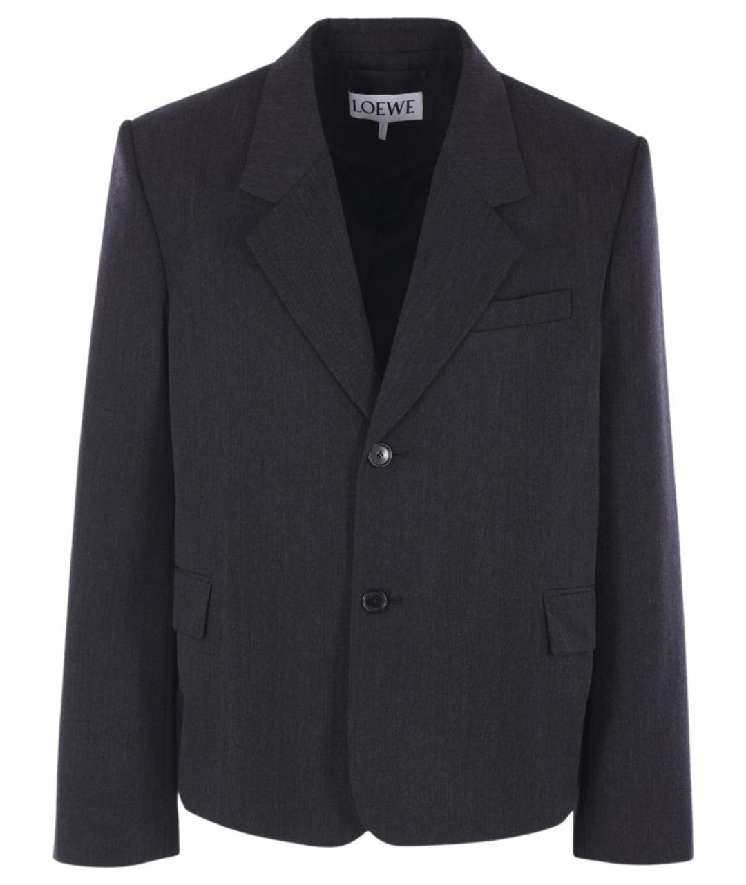 LOEWE Серый шерстяной пиджак, фото 1
