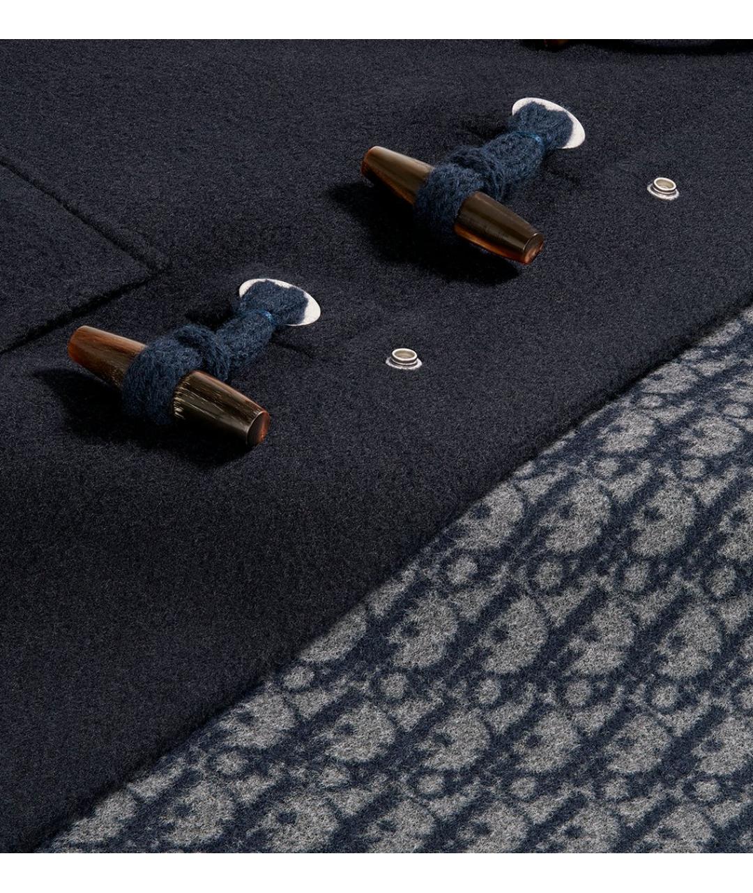 CHRISTIAN DIOR Темно-синее шерстяное пальто, фото 3