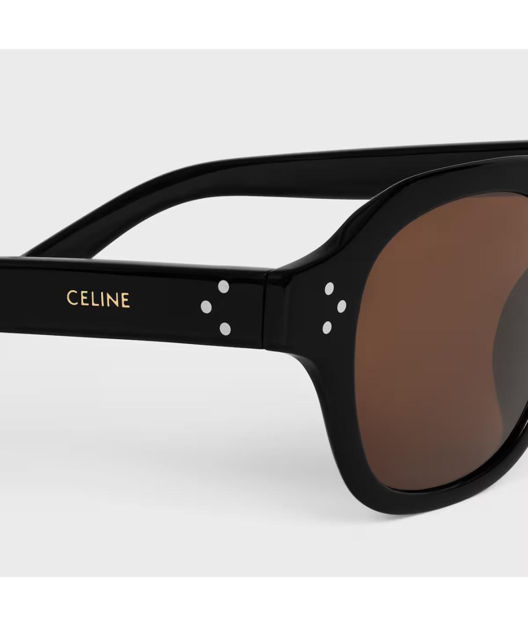 CELINE Черные пластиковые солнцезащитные очки, фото 4