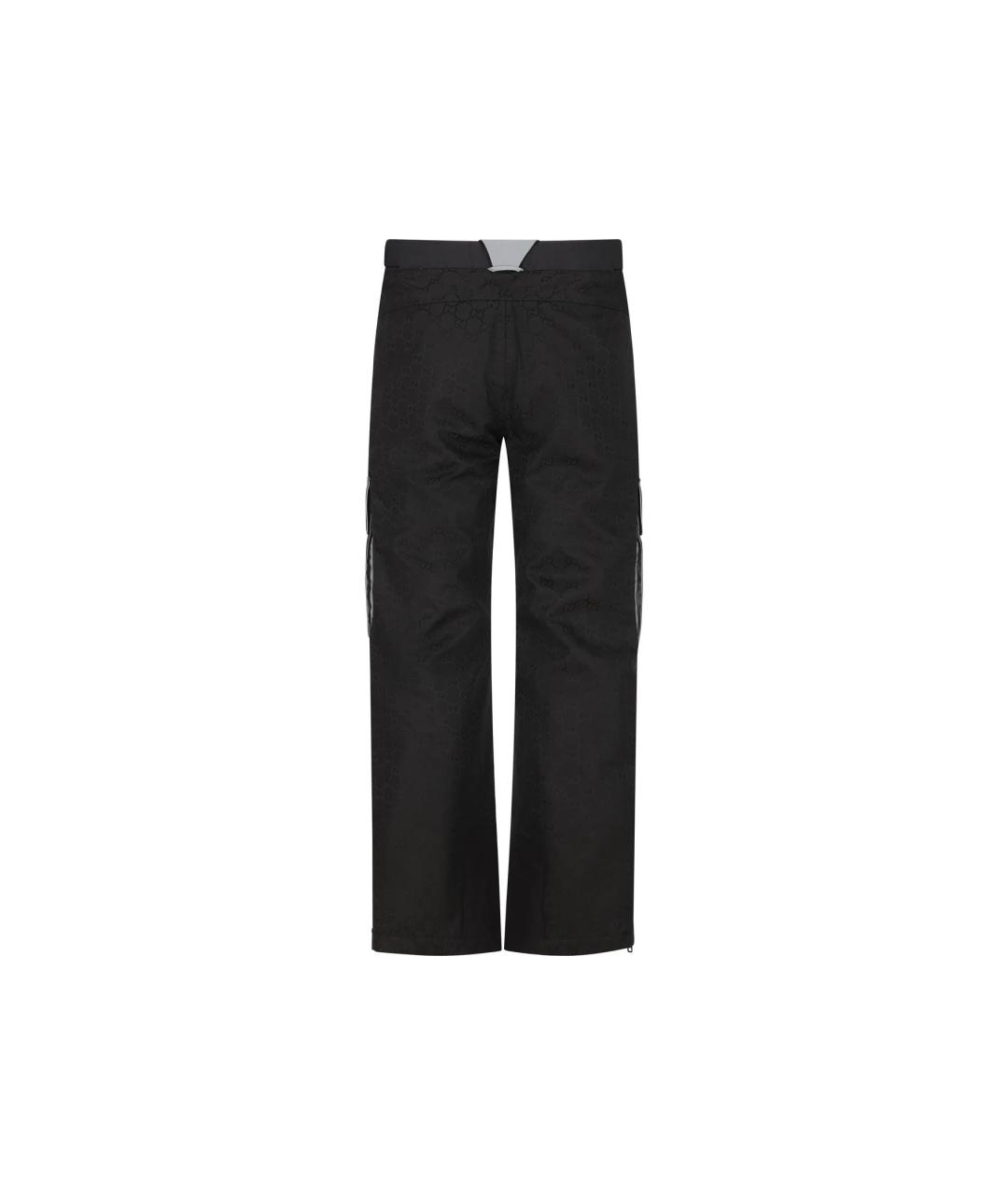 GUCCI Черные полиамидовые повседневные брюки, фото 2