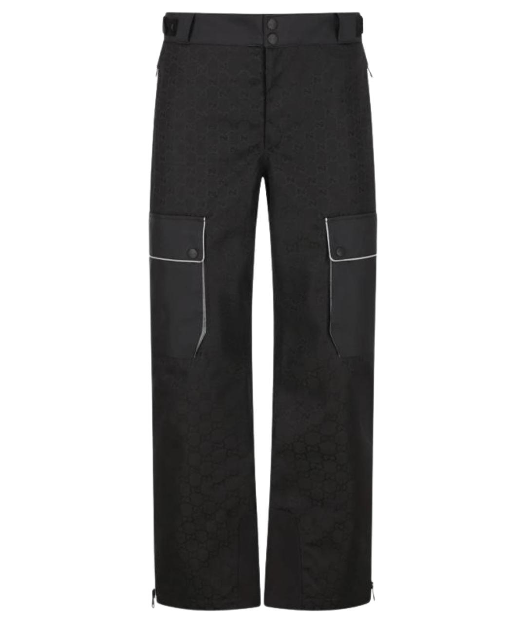 GUCCI Черные полиамидовые повседневные брюки, фото 1