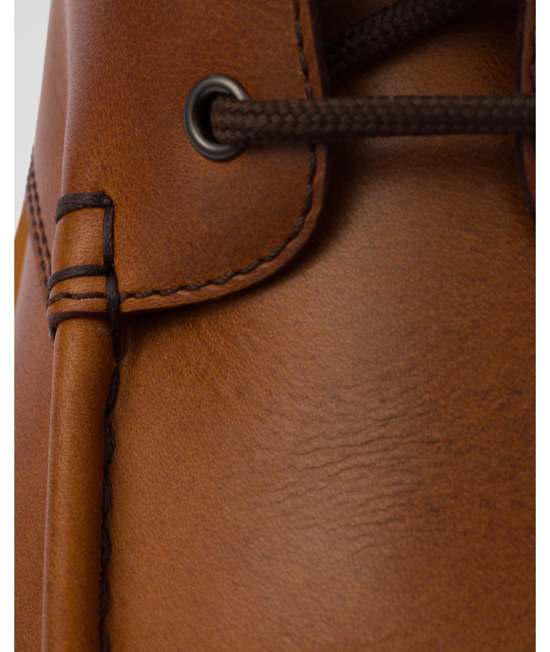 PRADA Коричневые кожаные ботинки, фото 6