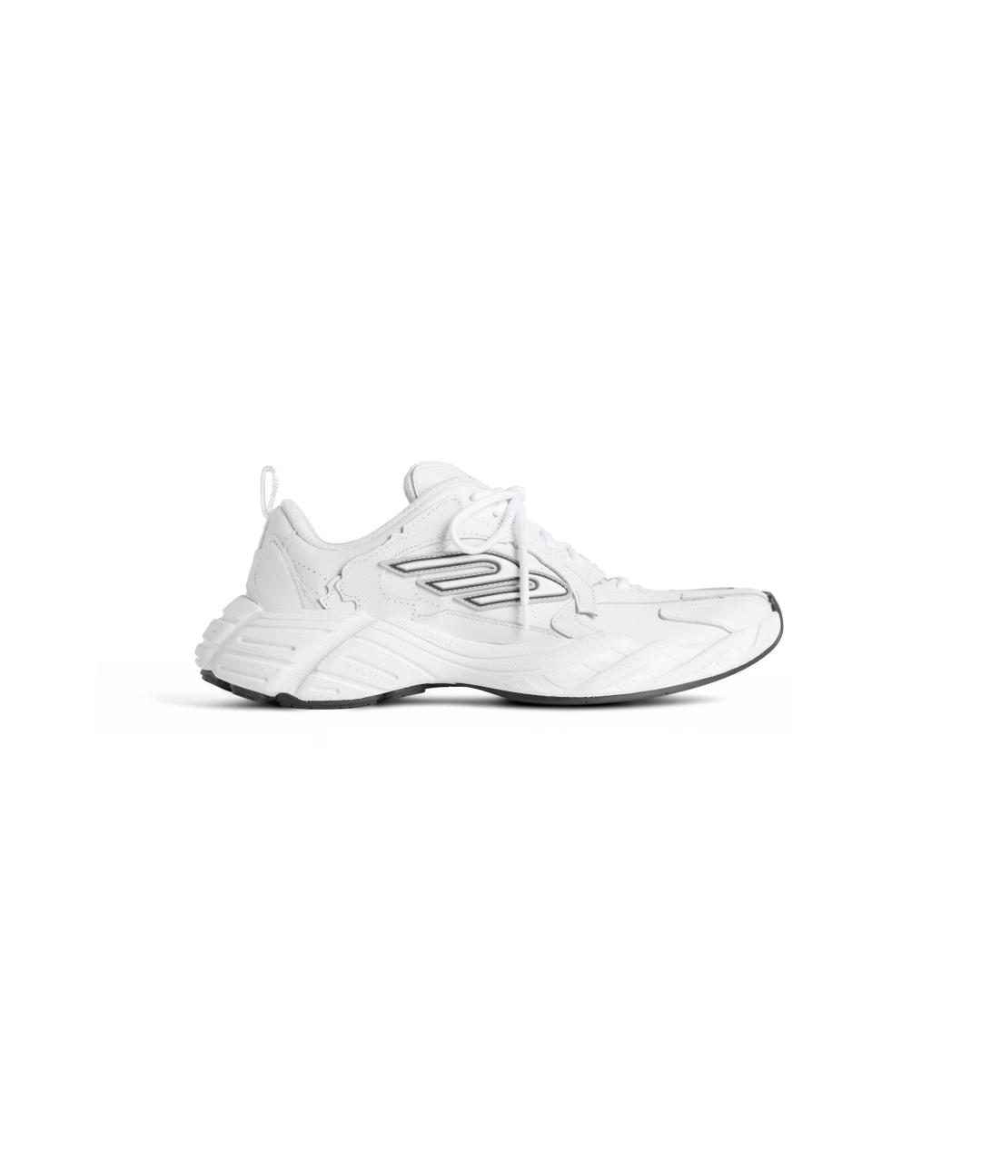 BALENCIAGA Белые кожаные низкие кроссовки / кеды, фото 1