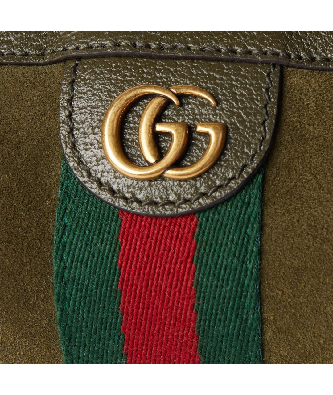 GUCCI Зеленая кожаная сумка на плечо, фото 5
