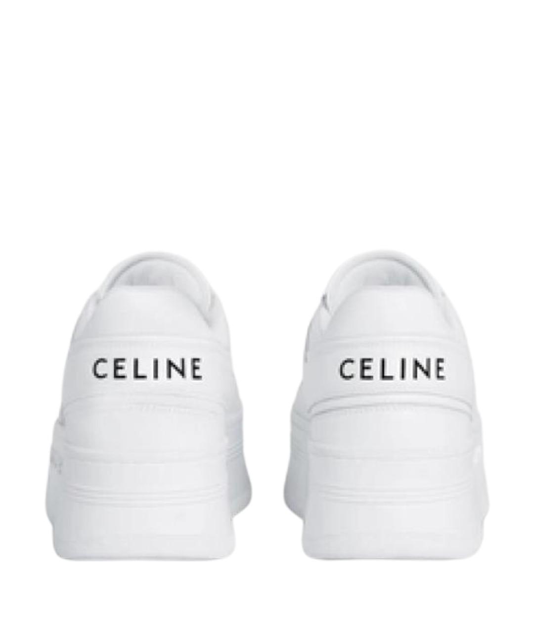 CELINE Белые кожаные кроссовки, фото 3
