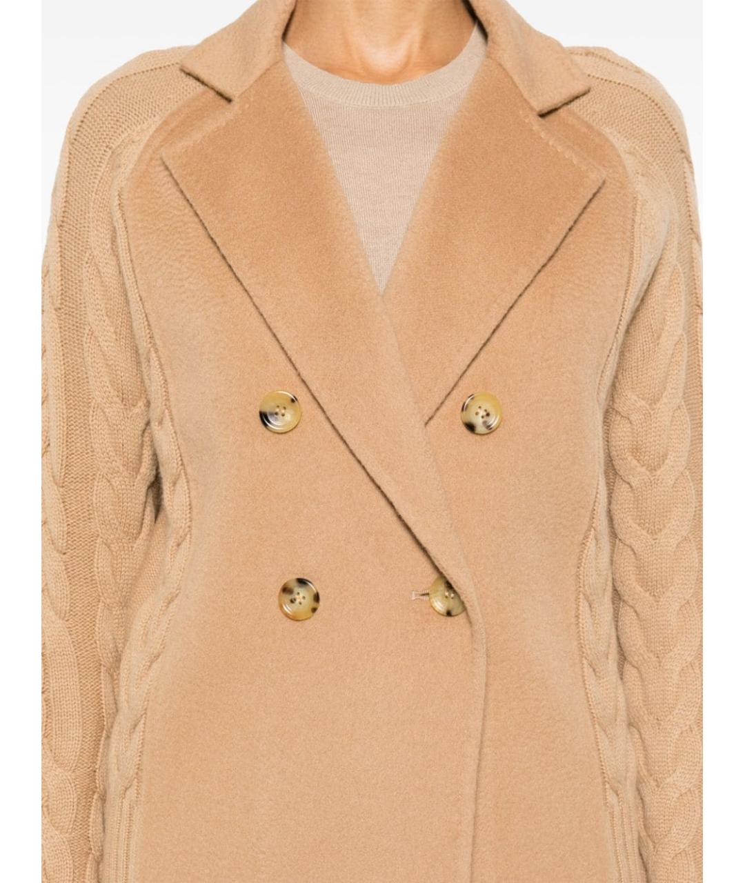 MAX MARA Бежевый шерстяной жакет/пиджак, фото 2