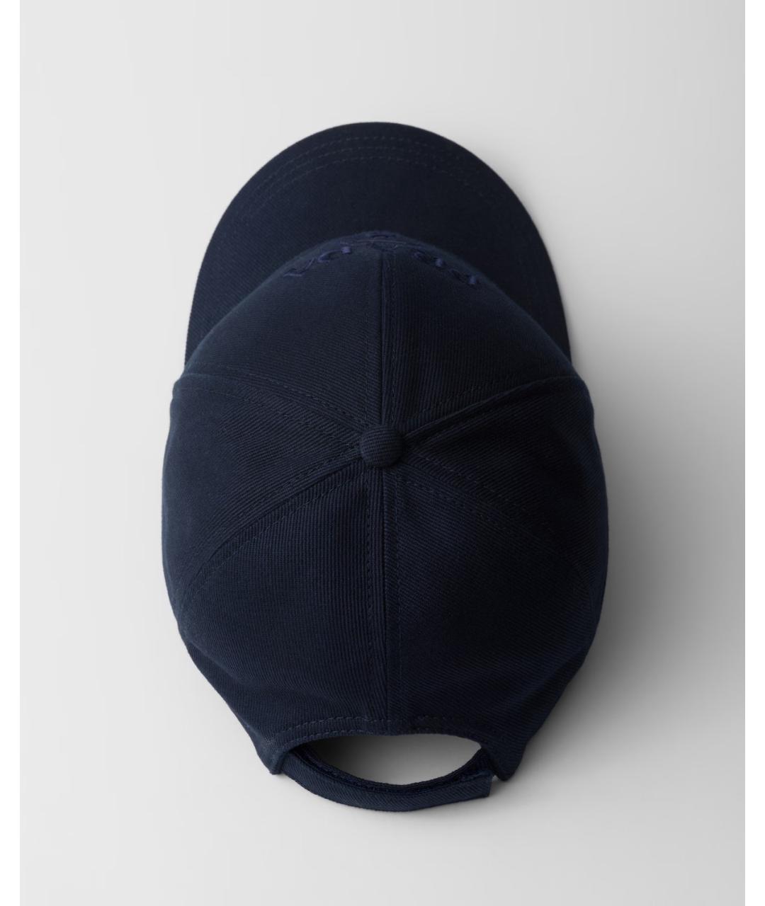 PRADA Темно-синяя хлопковая кепка/бейсболка, фото 2