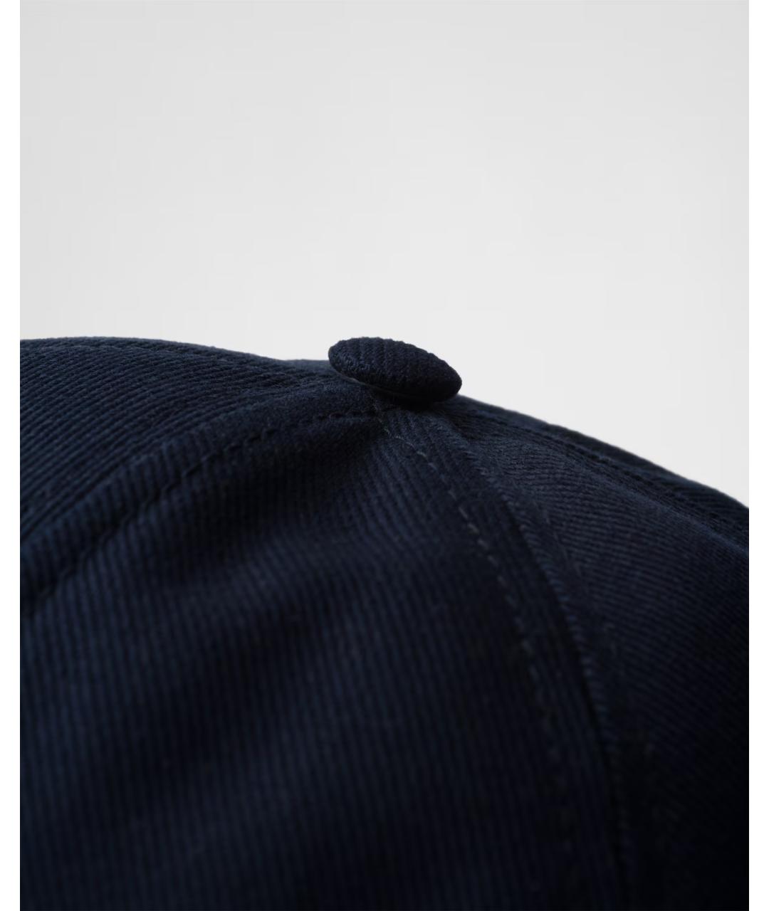 PRADA Темно-синяя хлопковая кепка/бейсболка, фото 3