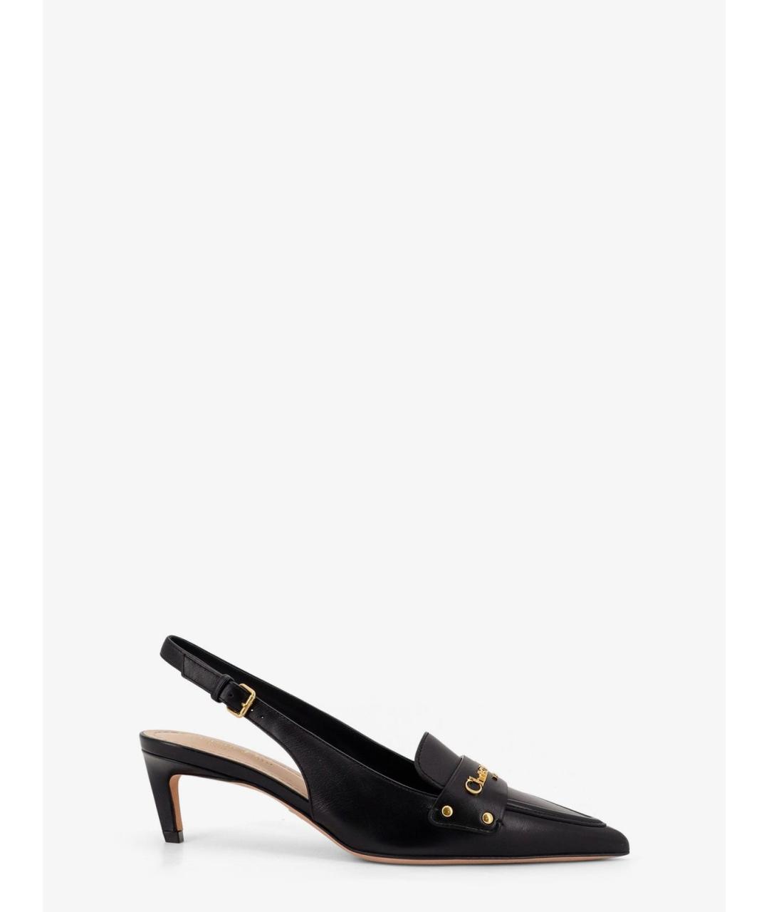 CHRISTIAN DIOR Черные кожаные туфли, фото 5