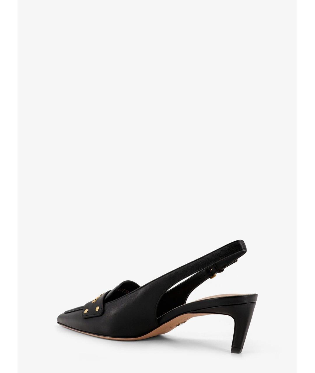 CHRISTIAN DIOR Черные кожаные туфли, фото 3