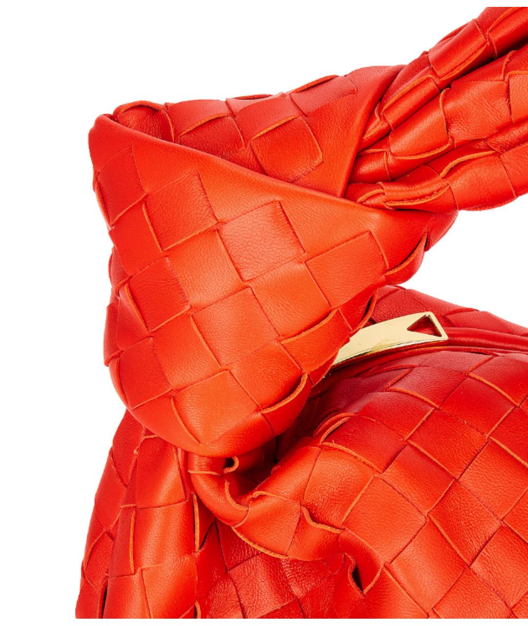 BOTTEGA VENETA Оранжевая кожаная сумка с короткими ручками, фото 4