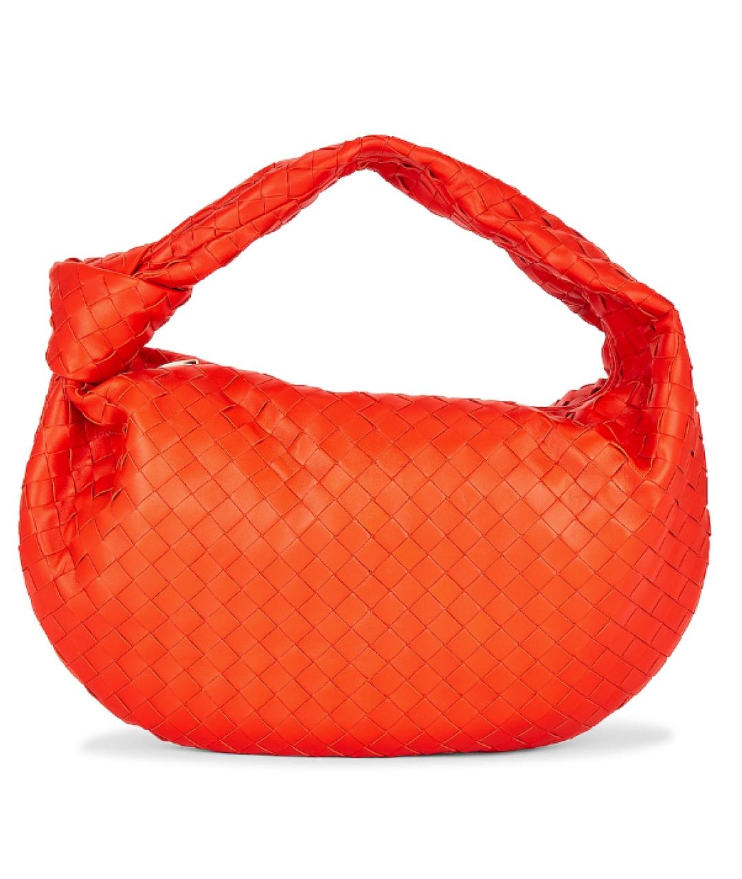 BOTTEGA VENETA Оранжевая кожаная сумка с короткими ручками, фото 1
