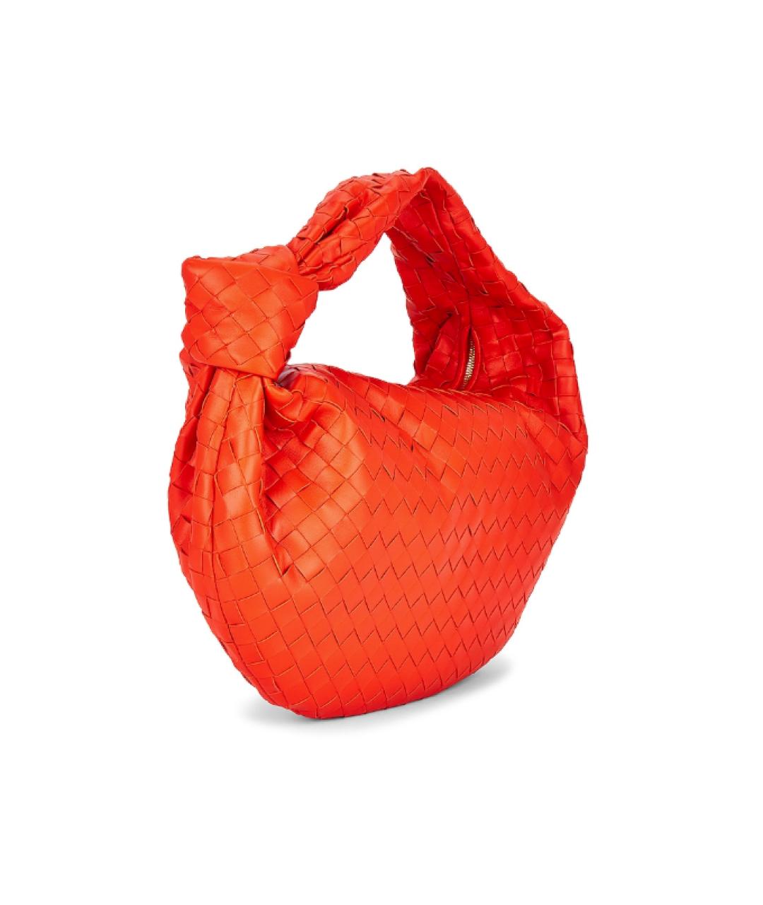 BOTTEGA VENETA Оранжевая кожаная сумка с короткими ручками, фото 3