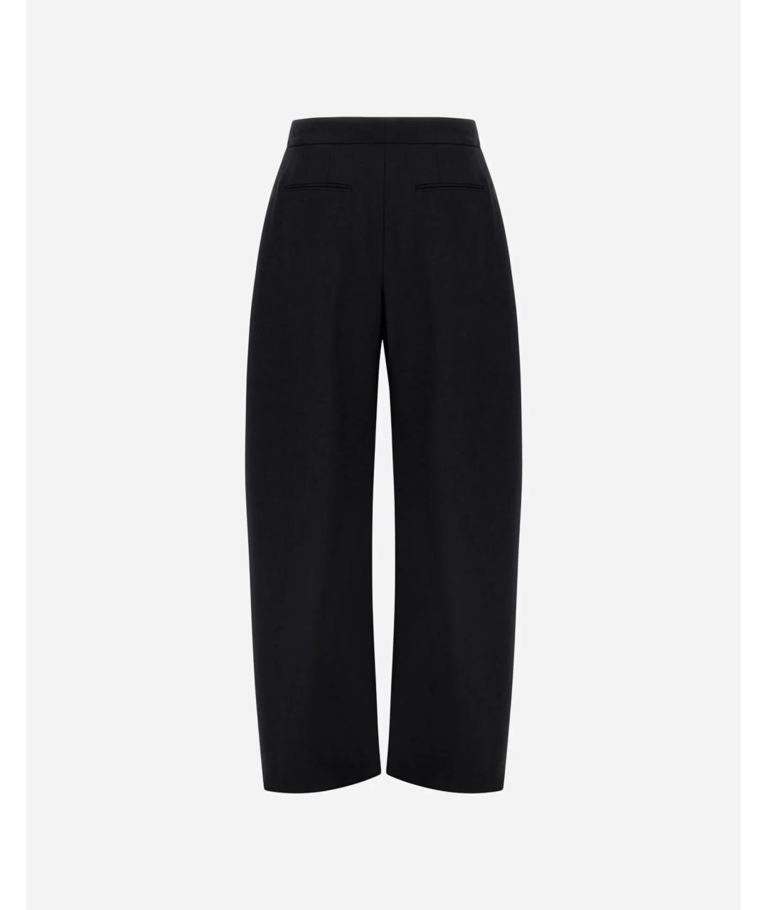 HERNO Черные шерстяные прямые брюки, фото 2