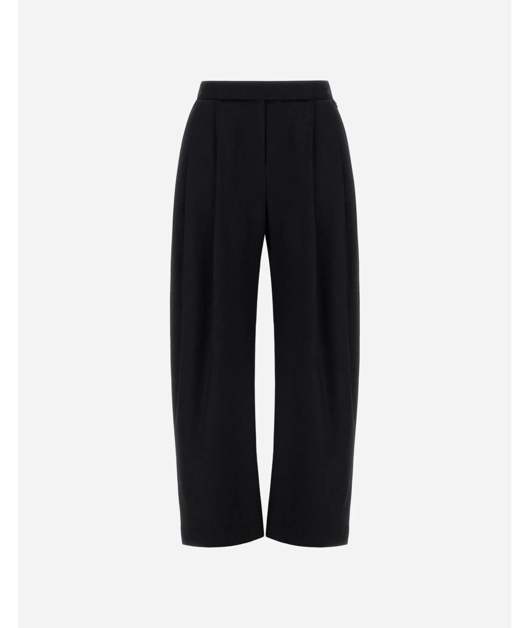 HERNO Черные шерстяные прямые брюки, фото 1