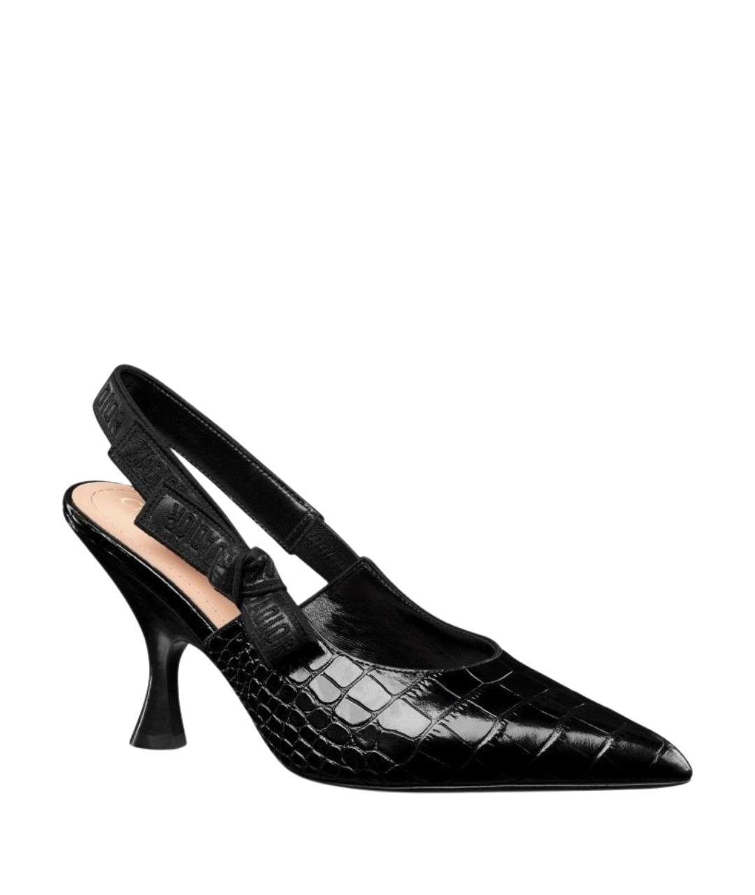 CHRISTIAN DIOR Черные кожаные туфли, фото 2