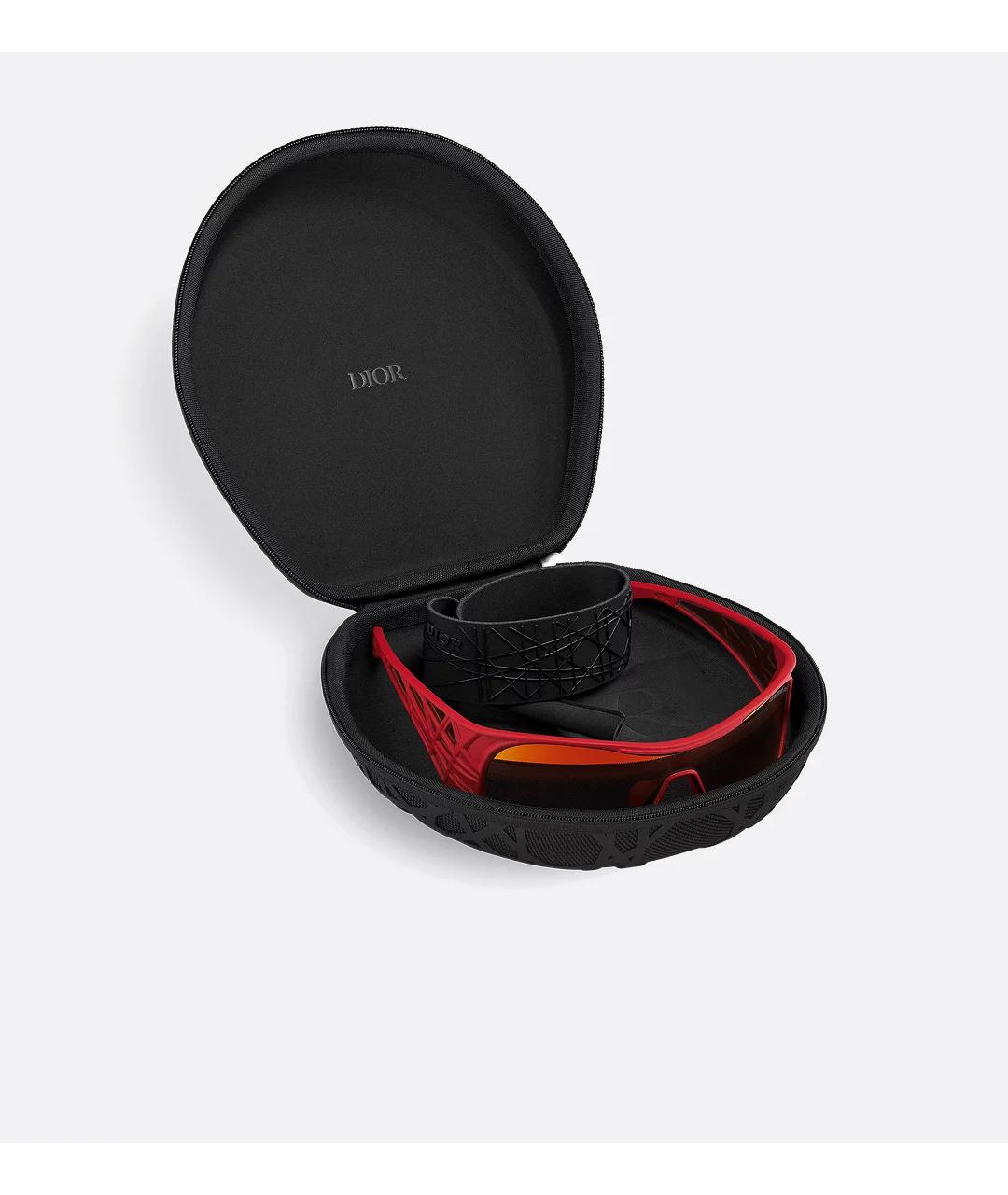 CHRISTIAN DIOR Красные пластиковые солнцезащитные очки, фото 5