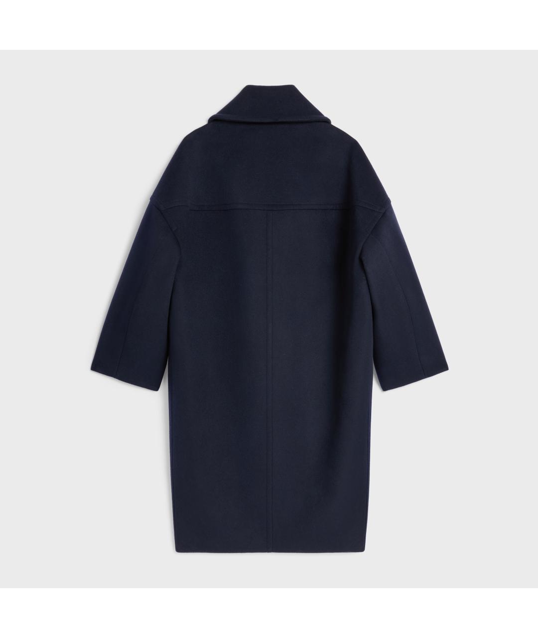 CELINE Темно-синее шерстяное пальто, фото 2