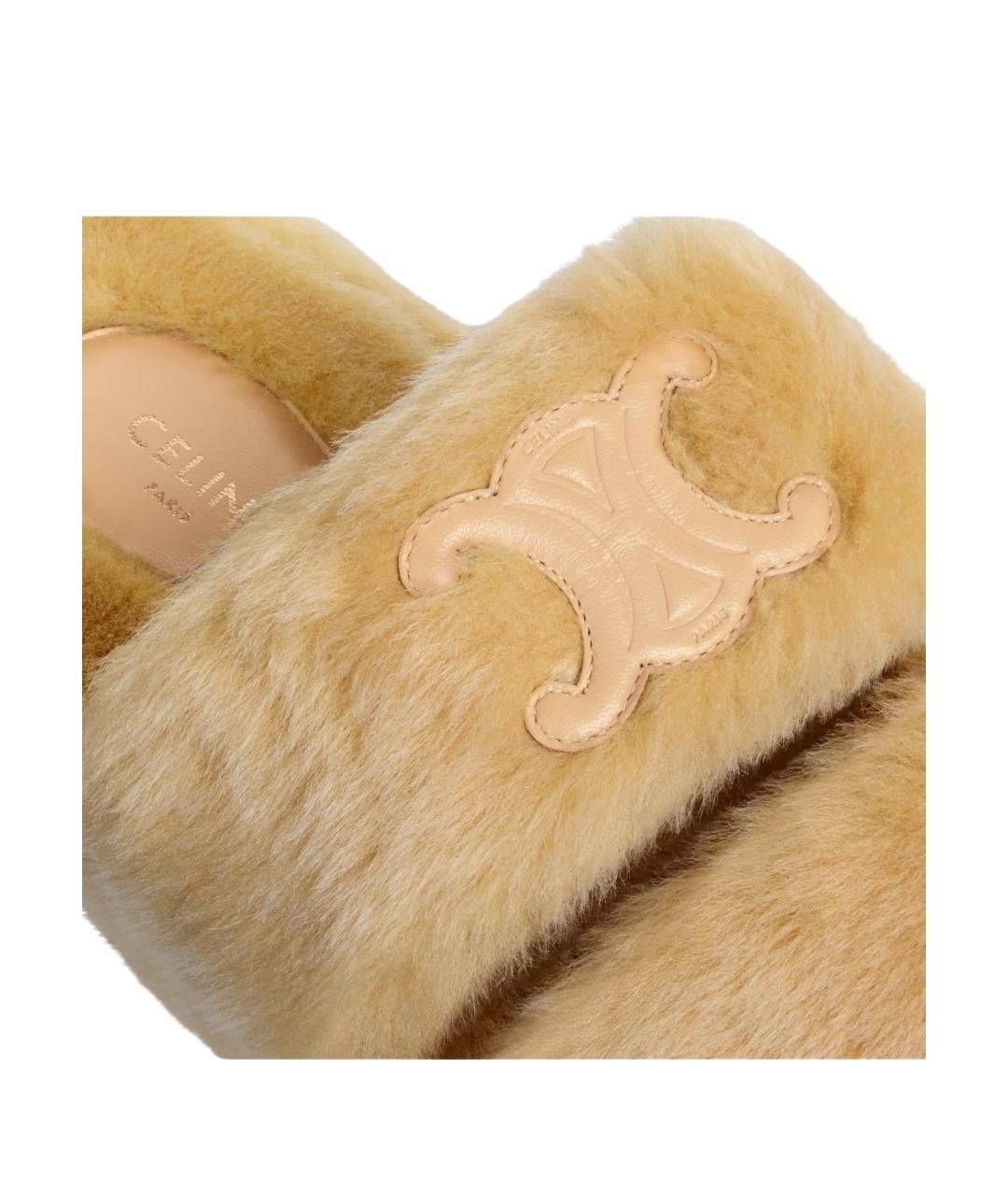 CELINE Бежевые сандалии, фото 5