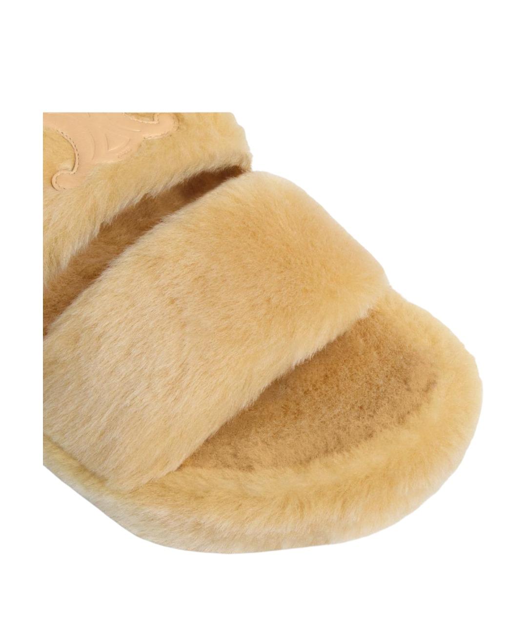 CELINE Бежевые сандалии, фото 4