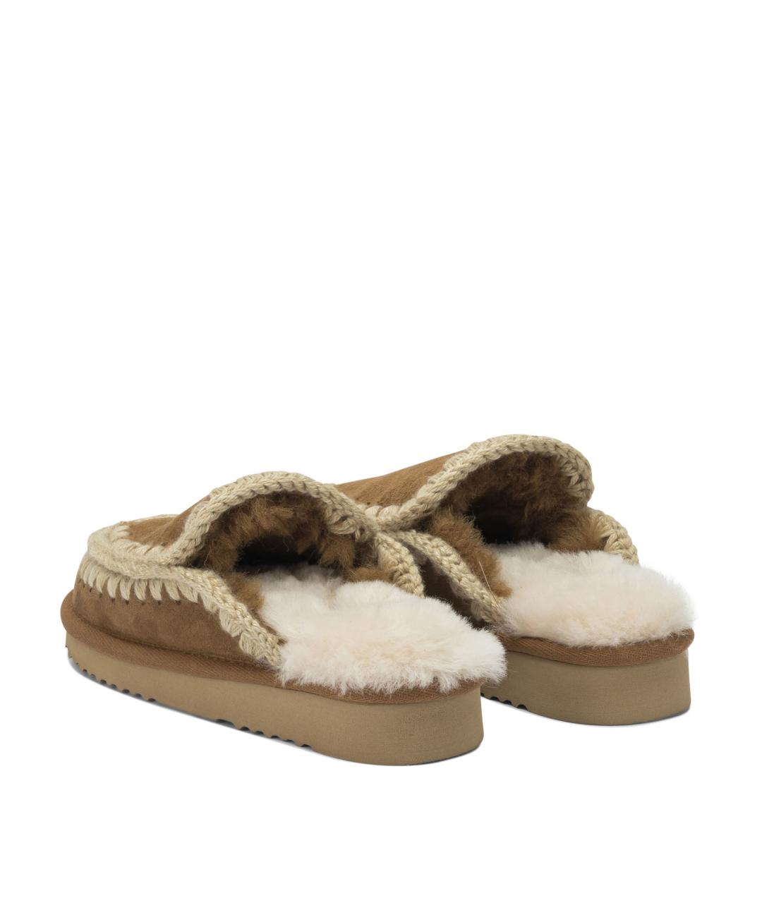 MOU Хаки замшевые мюли, фото 4