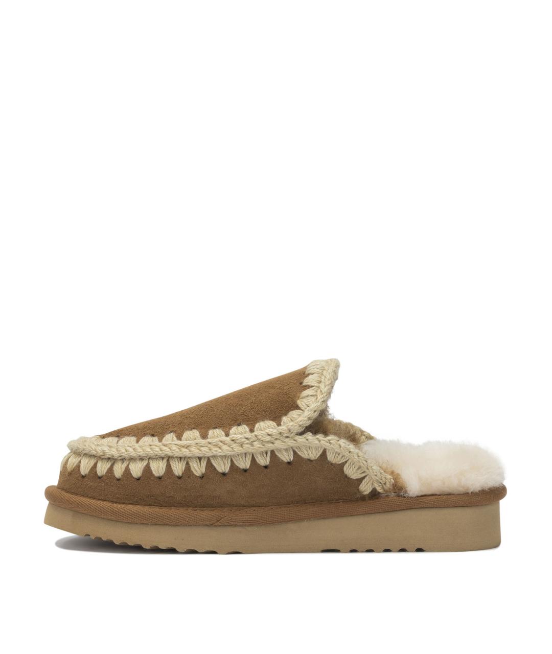 MOU Хаки замшевые мюли, фото 3