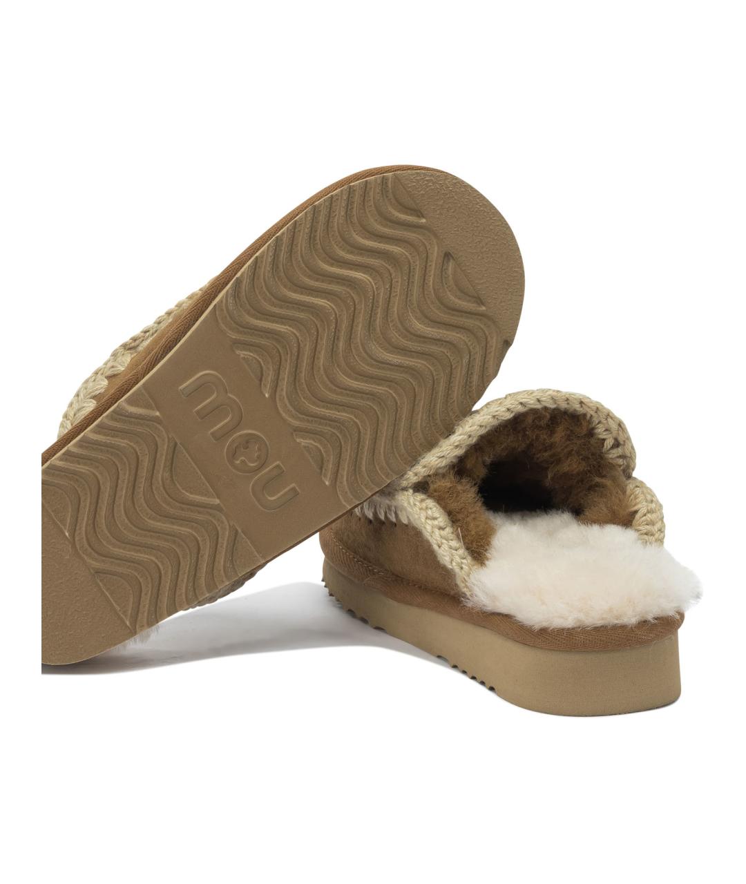 MOU Хаки замшевые мюли, фото 5