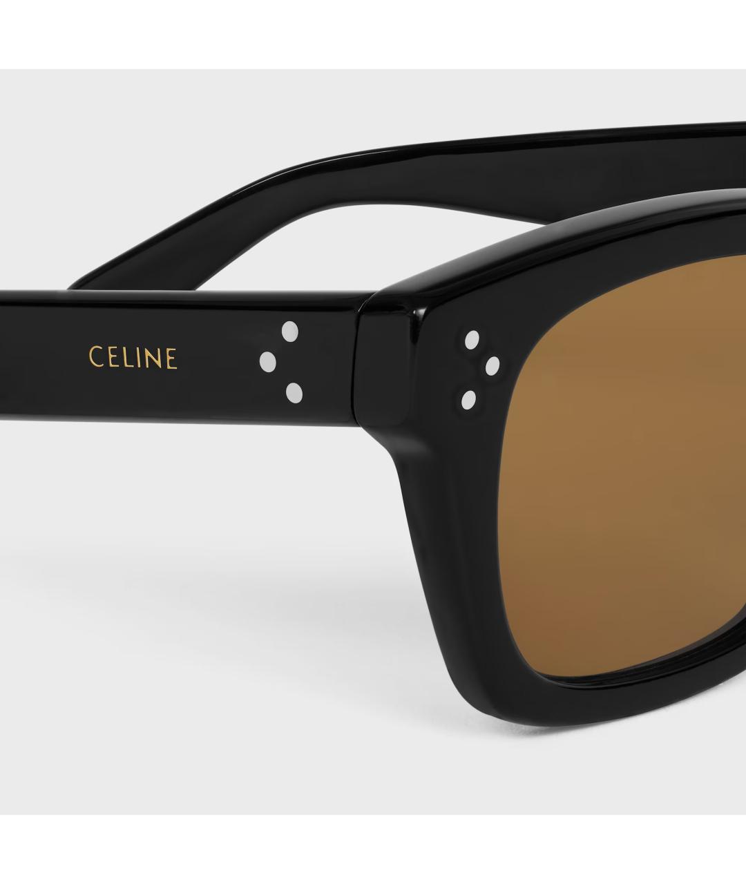 CELINE Черные пластиковые солнцезащитные очки, фото 4
