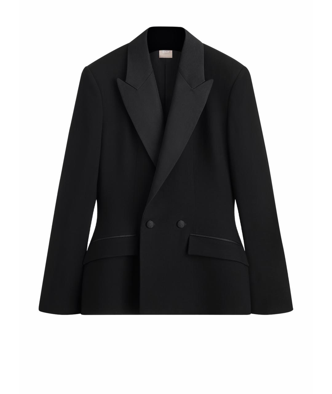 CHRISTIAN DIOR Черный шерстяной пиджак, фото 1