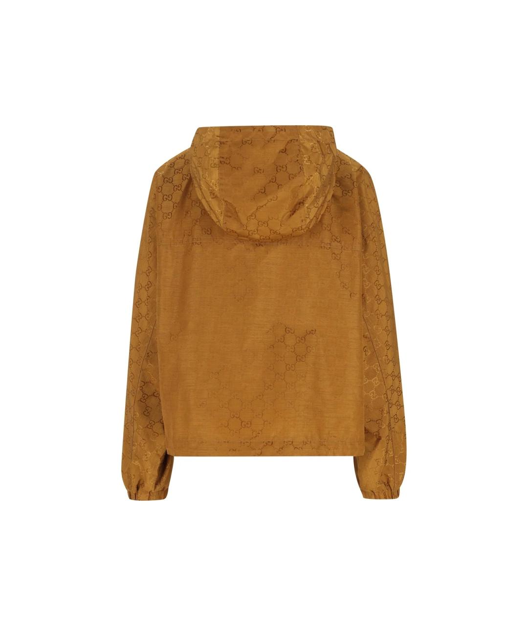 GUCCI Коричневая полиамидовая куртка, фото 2