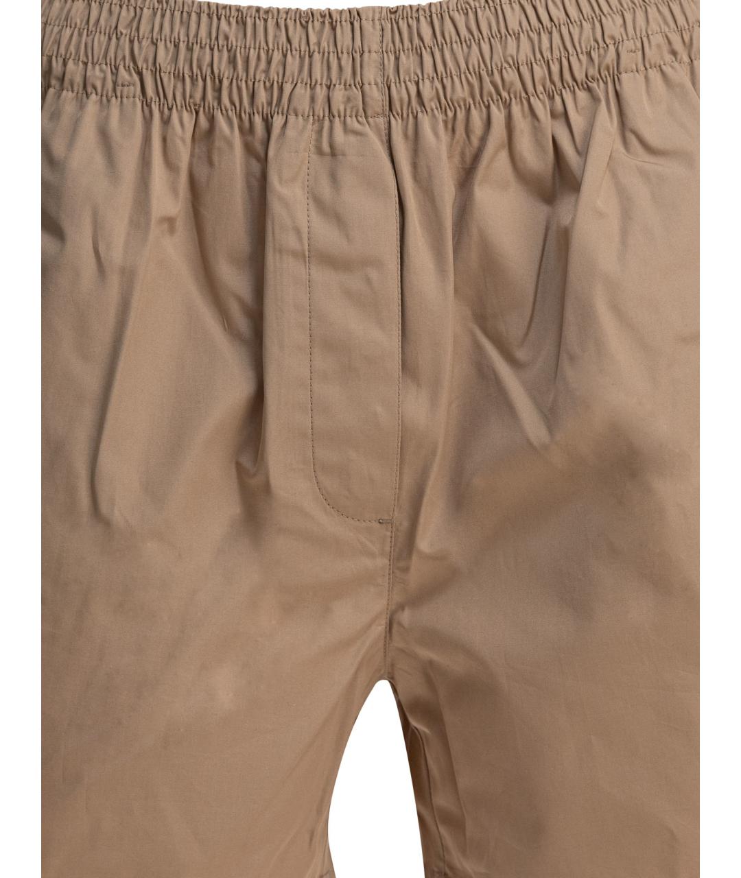 MIU MIU Бежевые хлопковые шорты, фото 3