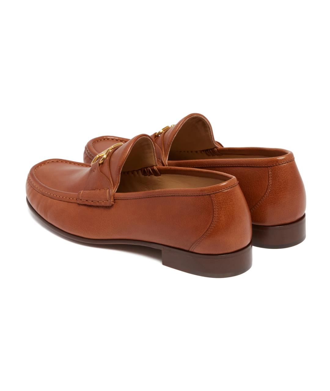 VALENTINO Коричневые кожаные лоферы, фото 4