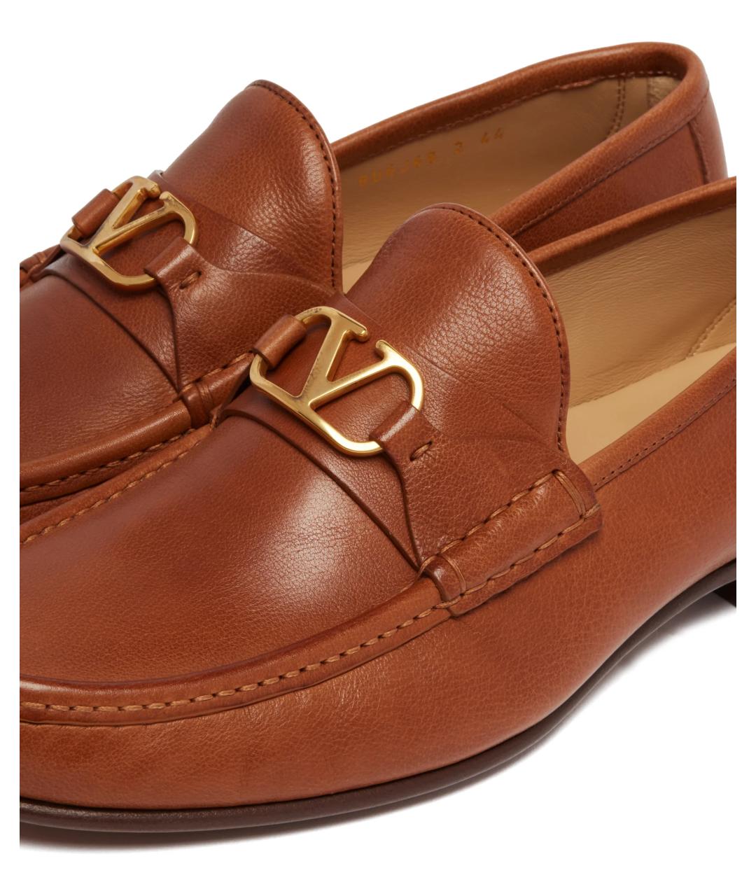 VALENTINO Коричневые кожаные лоферы, фото 5