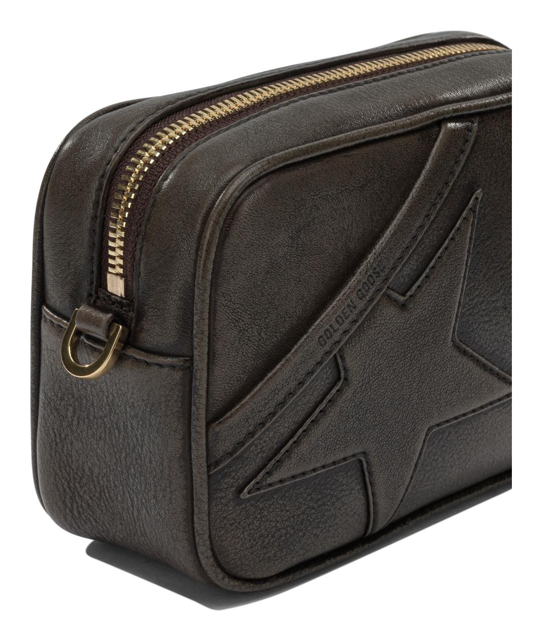 GOLDEN GOOSE DELUXE BRAND Коричневая кожаная сумка через плечо, фото 4