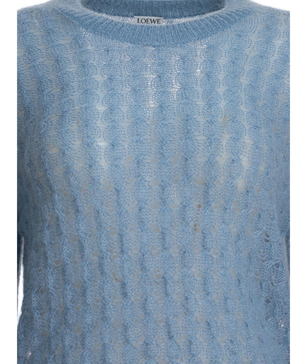 LOEWE Голубой хлопковый джемпер / свитер, фото 3