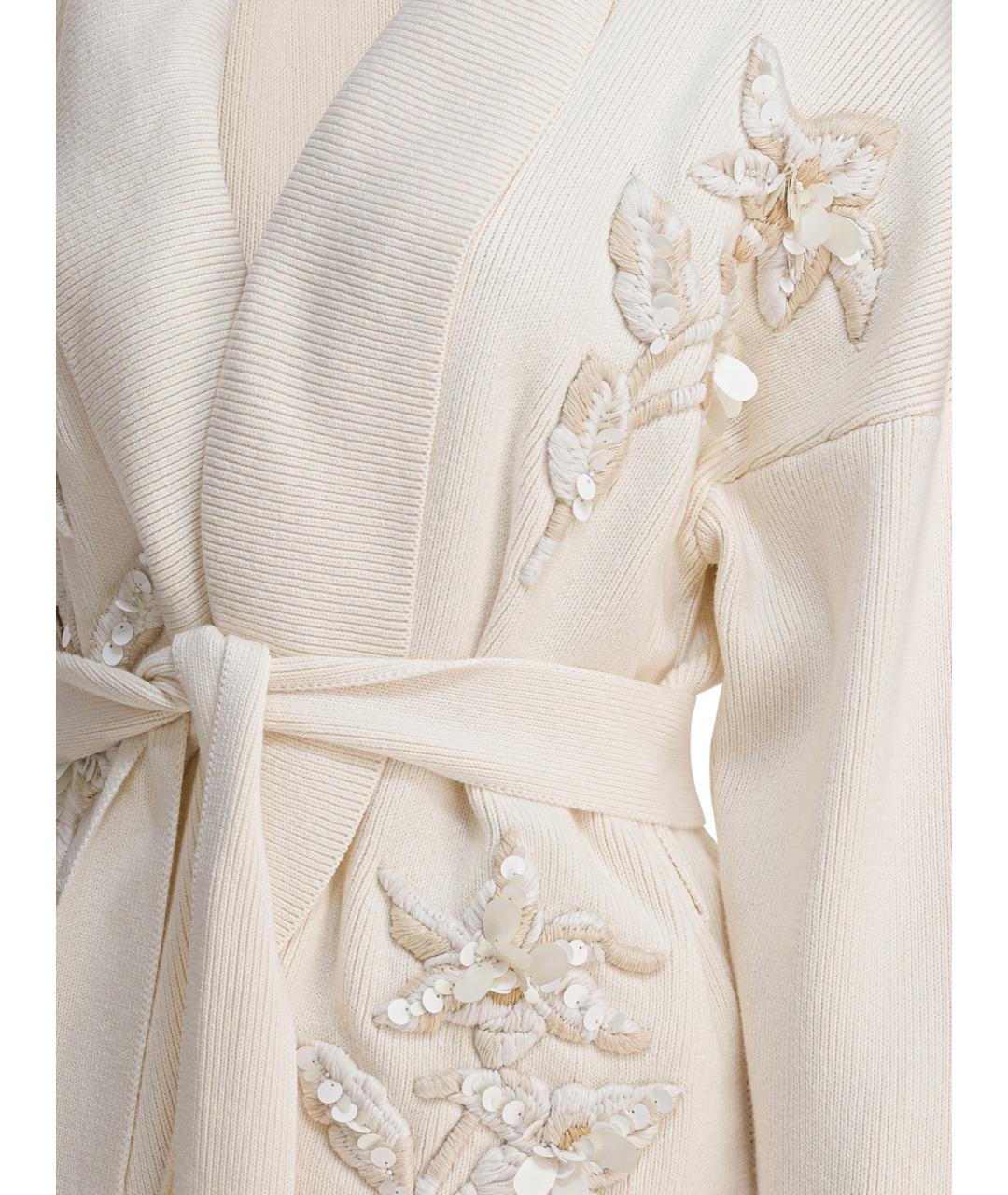 GOLDEN GOOSE DELUXE BRAND Белый хлопковый кардиган, фото 4