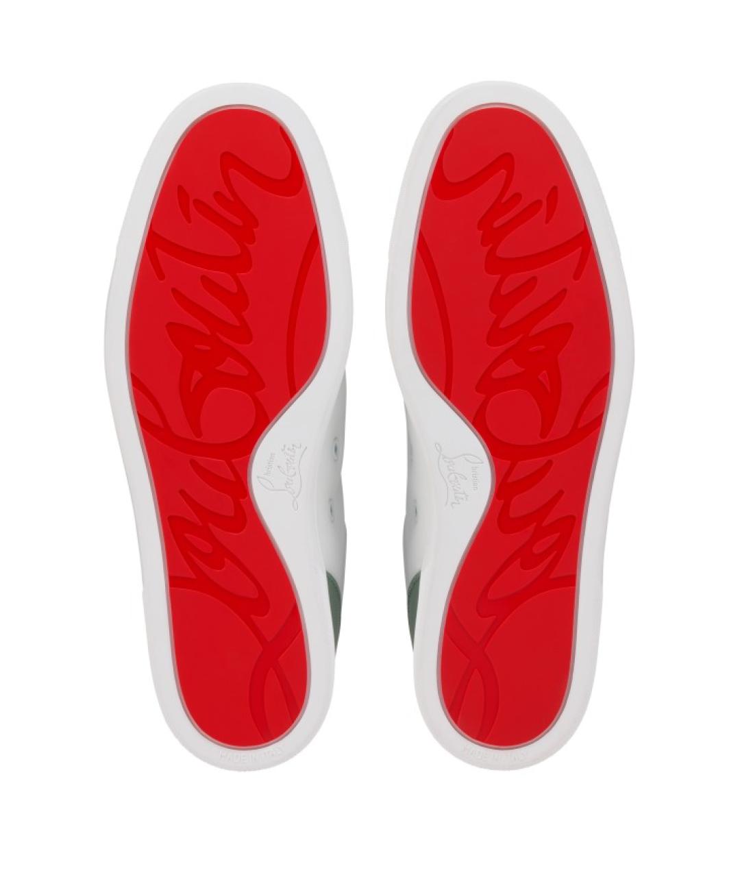 CHRISTIAN LOUBOUTIN Белые кожаные низкие кроссовки / кеды, фото 3