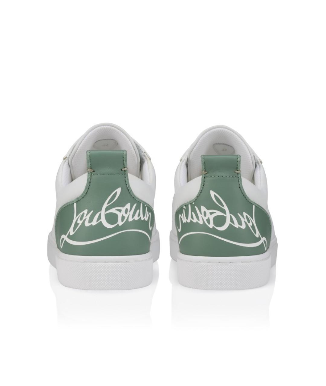 CHRISTIAN LOUBOUTIN Белые кожаные низкие кроссовки / кеды, фото 2