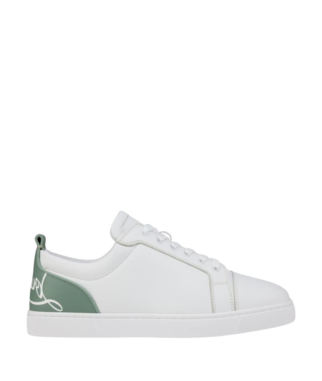 CHRISTIAN LOUBOUTIN Белые кожаные низкие кроссовки / кеды, фото 1