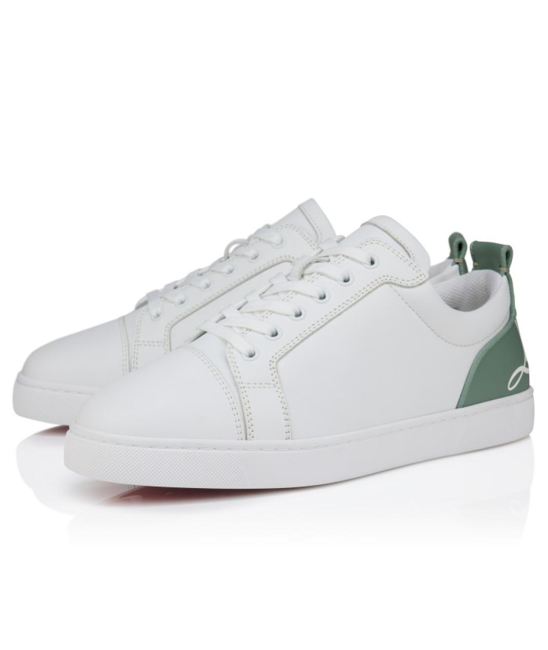 CHRISTIAN LOUBOUTIN Белые кожаные низкие кроссовки / кеды, фото 5