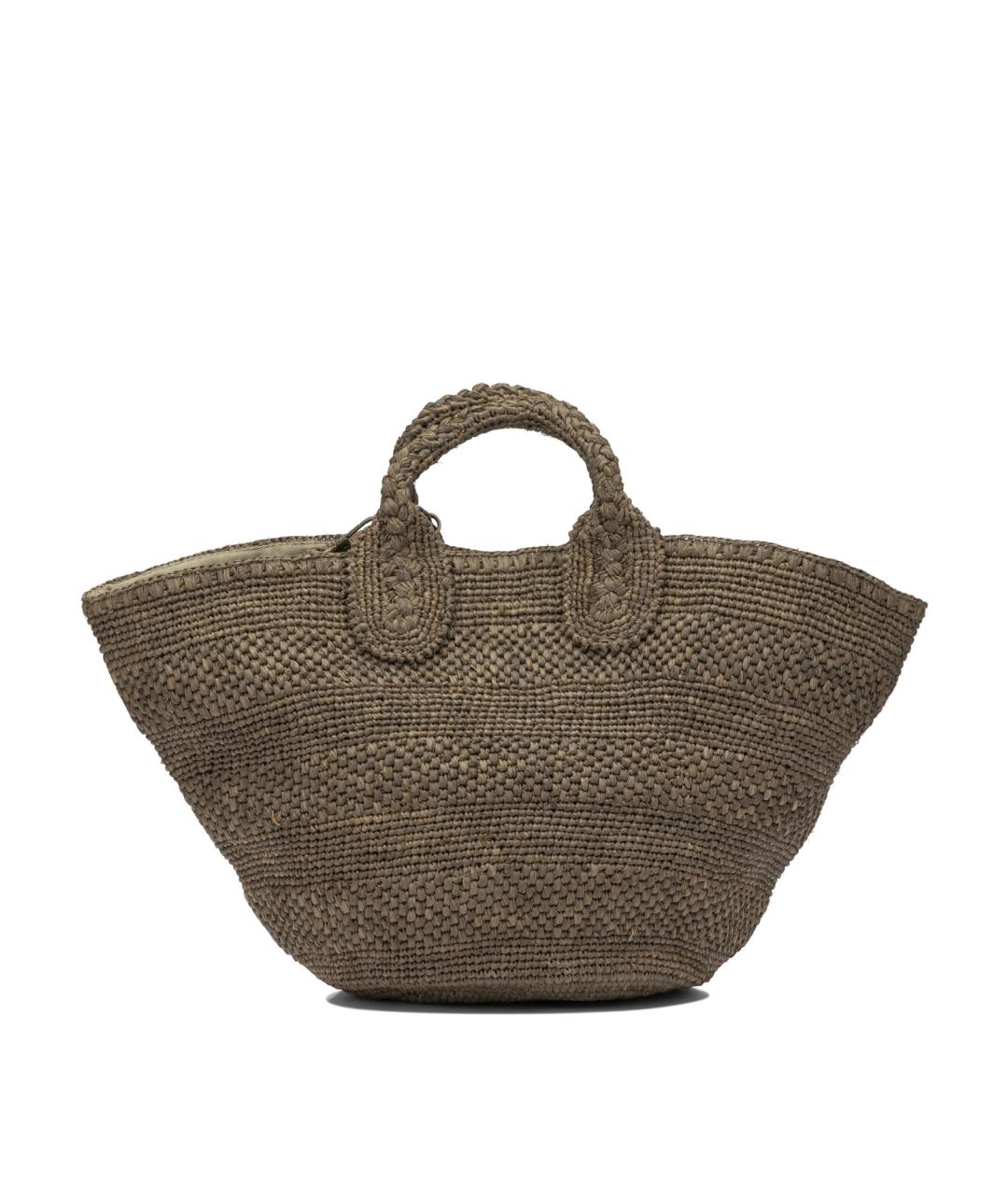 IBELIV Коричневая пелетеная сумка тоут, фото 1