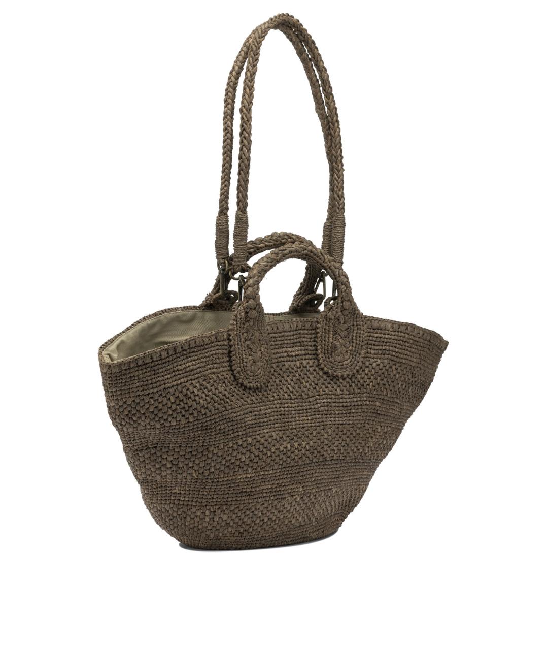 IBELIV Коричневая пелетеная сумка тоут, фото 2