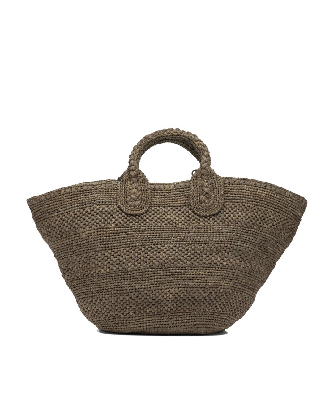 IBELIV Коричневая пелетеная сумка тоут, фото 3