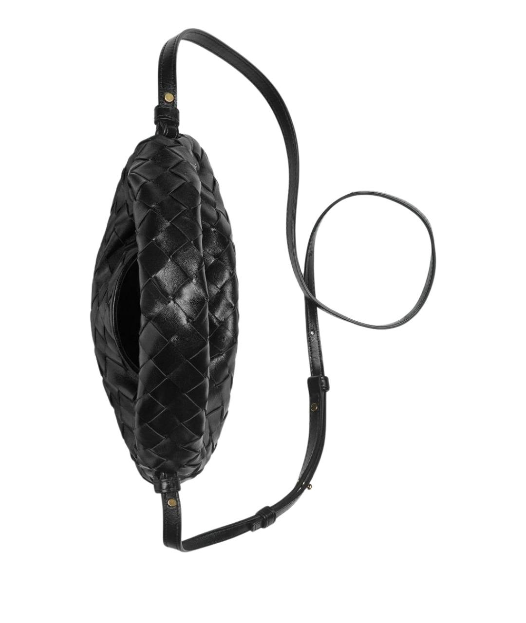 BOTTEGA VENETA Черная кожаная сумка через плечо, фото 3