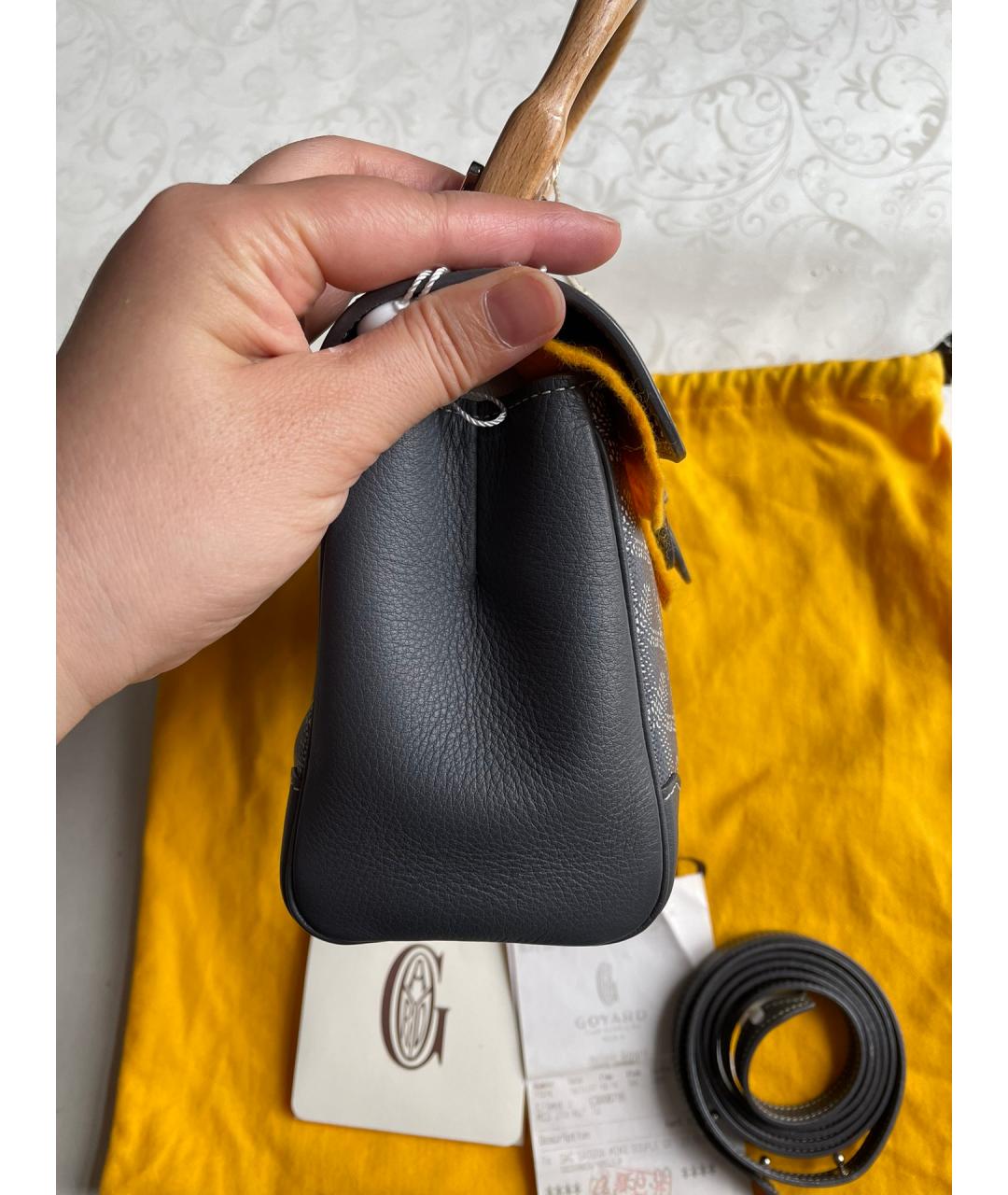 GOYARD Серая сумка с короткими ручками, фото 5