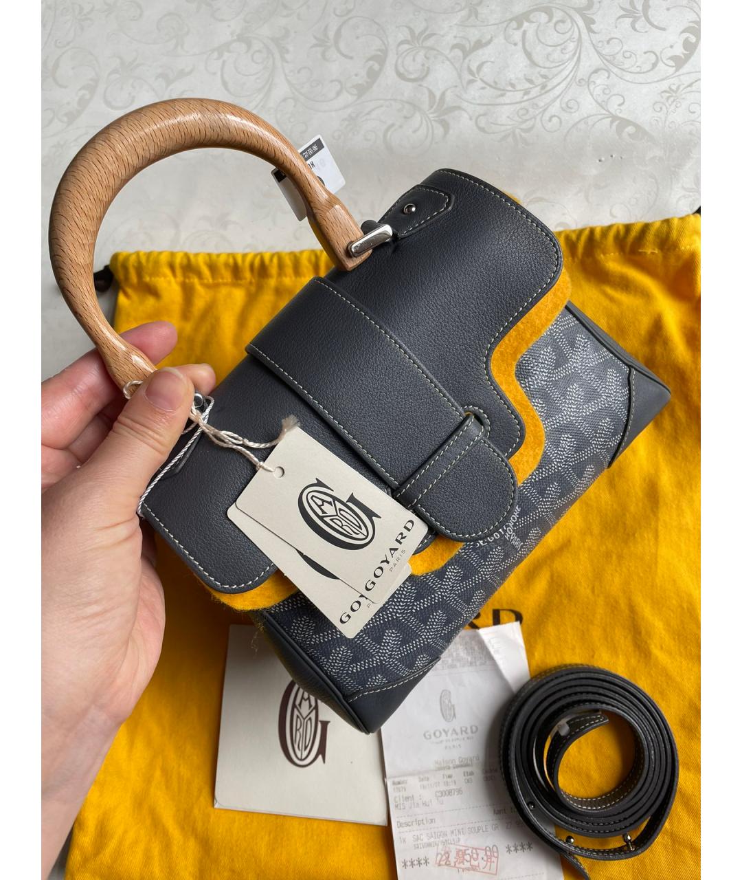 GOYARD Серая сумка с короткими ручками, фото 2