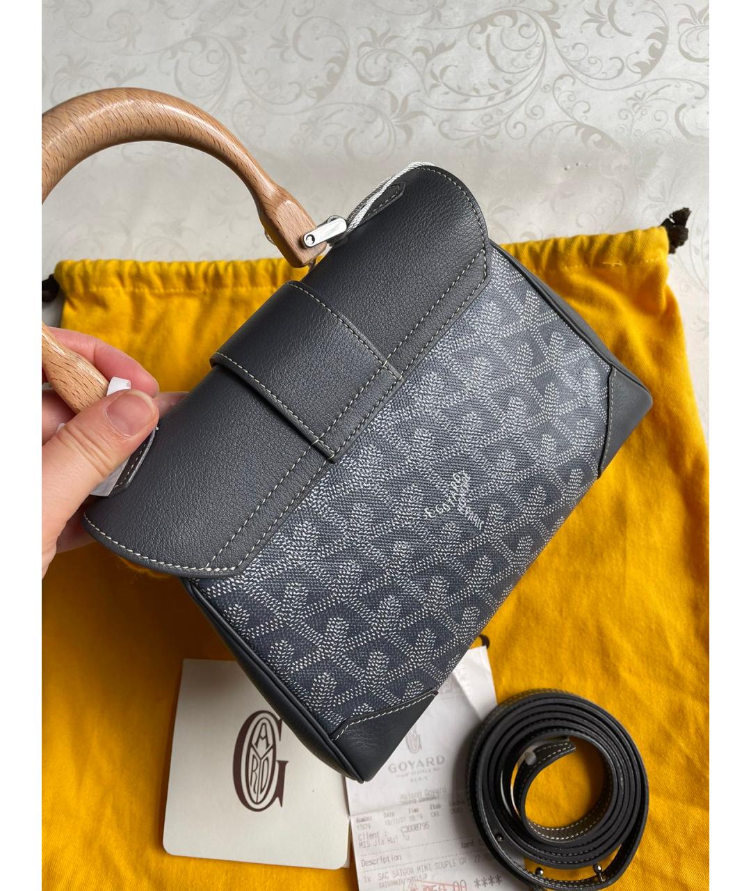 GOYARD Серая сумка с короткими ручками, фото 3