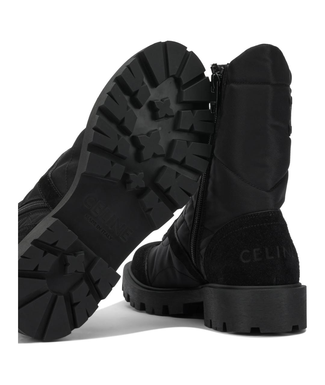 CELINE Черные текстильные ботинки, фото 5